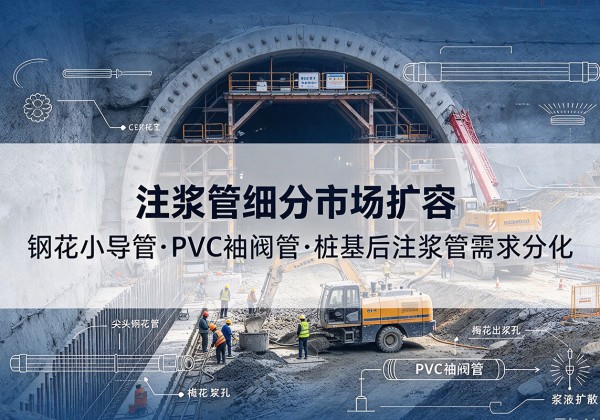鄄城注浆管细分市场扩容，隧道钢花小导管、PVC 袖阀管、桩基后注浆管需求分化